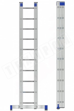 
Алюминиевая трехсекционная универсальная лестница может использоваться как разд. . фото 3