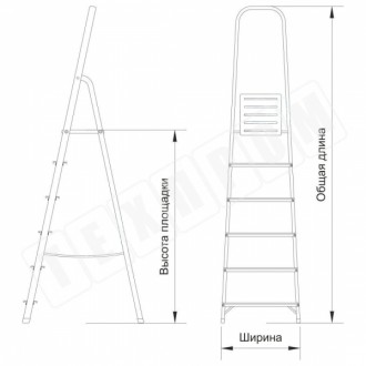 
Стремянка односторонняя представляет собой свободностоящую переносную лестницу,. . фото 4