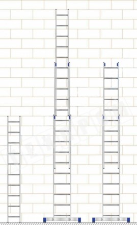 
Алюминиевая трехсекционная универсальная лестница может использоваться как разд. . фото 7