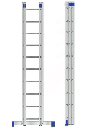 
Алюминиевая профессиональная трехсекционная универсальная лестница может исполь. . фото 9