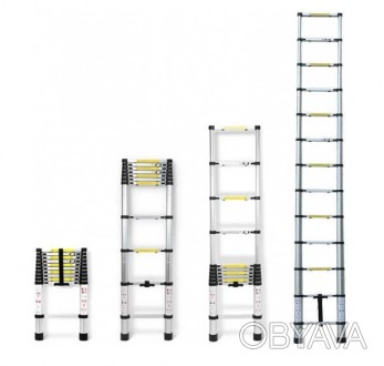 
Приставная телескопическая лестница лестница - практичный и функциональный инст. . фото 1