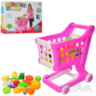 Детский игровой набор Магазин 856-1B с тележкой из супермаркета и продуктами нау. . фото 1