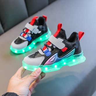 Спортивная обувь ( в комплекте идет USB зарядка для LED-подсветки) для ваших дет. . фото 3
