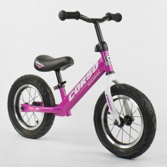 Беговел CORSO стальная рама алюминиевые диски надувные колеса 12' Black-Pink (. Львов. фото 1 Беговел CORSO стальная рама алюминиевые диски надувные колеса 12' Black-Pink (. Львов. фото 1