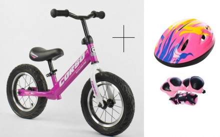 Беговел CORSO стальная рама алюминиевые диски надувные колеса 12' Black-Pink с. Львов. фото 1 Беговел CORSO стальная рама алюминиевые диски надувные колеса 12' Black-Pink с. Львов. фото 1