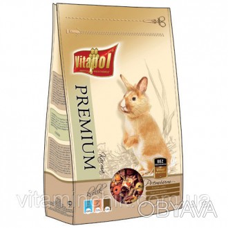 Корм Vitapol Premium для кроликов, 900 гПолнорационный корм для кроликов Vitapol. . фото 1