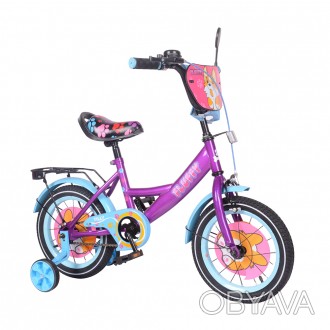 Велосипед детский - двухколесный, с дополнительными съемными колесиками. Крепкая. . фото 1