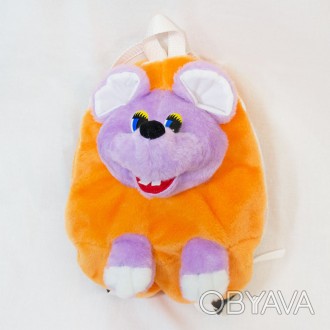Рюкзак детский Мышка оранжевый. При производстве мягких игрушек мы используем то. . фото 1