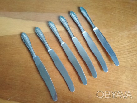 Набор ножей столовых советских, 6 шт. Материал - нержавеющая сталь. Новые 
----. . фото 1