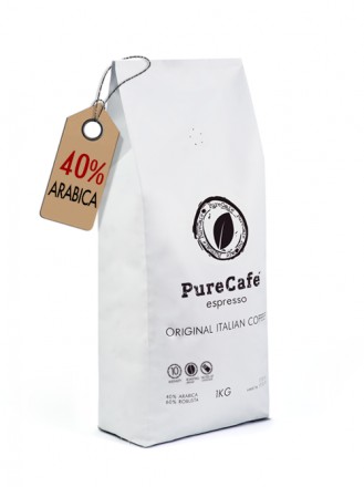 Кофе PureCafe Espresso, зерно, 40% Арабики/60% Робусты, Италия, 1кг. Чернигов. фото 1 Кофе PureCafe Espresso, зерно, 40% Арабики/60% Робусты, Италия, 1кг. Чернигов. фото 1