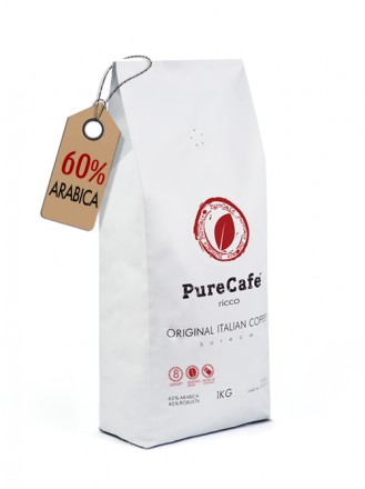 Кофе PureCafe Ricco, зерно, 60% Арабики/40% Робусты, Италия, 1кг. Чернигов. фото 1 Кофе PureCafe Ricco, зерно, 60% Арабики/40% Робусты, Италия, 1кг. Чернигов. фото 1