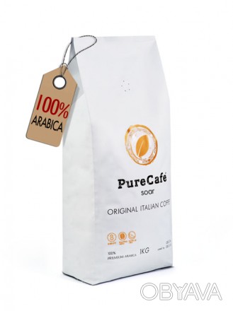 Кофе PureCafe Soar, 100% Арабики, зерно, Италия, 1кг.

Кофе в зернах Pure Cafe. . фото 1