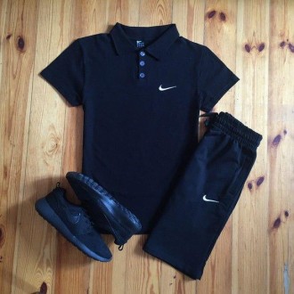 Распродажа! Синий Мужской летний комплект Nike Поло|футболка + шорты. Хмельницкий. фото 1 Распродажа! Синий Мужской летний комплект Nike Поло|футболка + шорты. Хмельницкий. фото 1