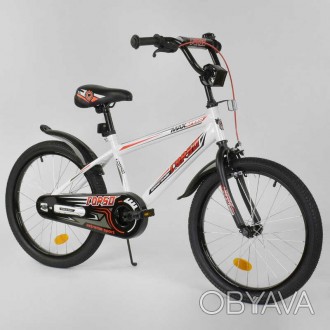 Велосипед 20" дюймов 2-х колёсный "CORSO" БЕЛЫЙ, ручной тормоз, звоночек /1/ Раб. . фото 1