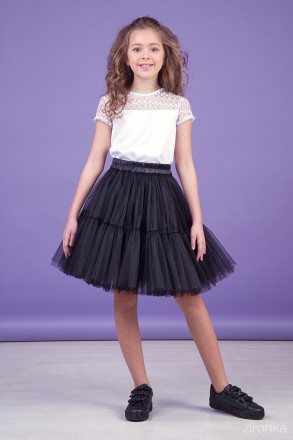 Новая модель юбки теперь и в школьной коллекции! Пышная повседневная модель из б. . фото 3