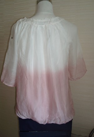 Красивая легкая, женская блузка  или двойная футболка.  Пошив по верху шелк,  ни. . фото 6