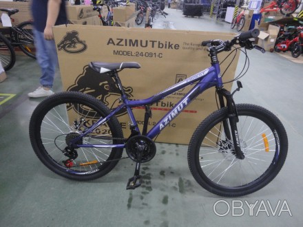  Горный велосипед Azimut Forest 24 GD
Подростковый одноподвесный велосипед с обо. . фото 1