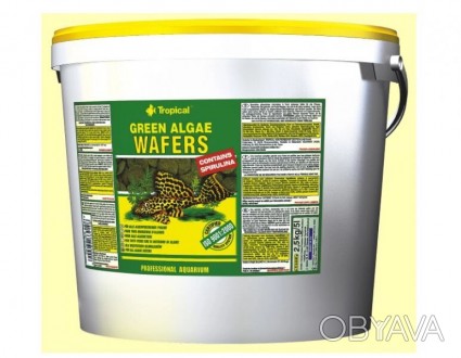 Green Algae Wafers - это корм в виде тонущих вафелек со спирулиной, водорослями . . фото 1