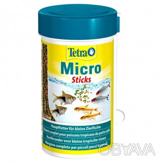 Корм Tetra Micro Sticks 100мл палочки для мелких аквариумных рыб. Корм в форме п. . фото 1