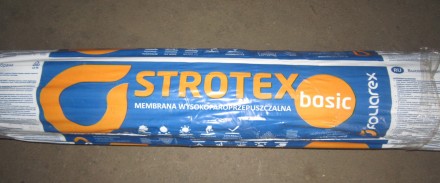 Гидробарьер Strotex (Стротекс) 110 PP кровельная пленка для скатных крыш с микро. . фото 3