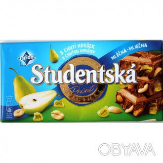 
Шоколад молочный натуральный "Studentska" с грушей и арахисом из Чехии 180гр.
 . . фото 1
