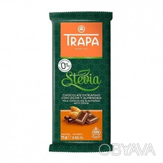 
Молочный шоколад TRAPA создан для настоящего удовольствия. Хрустящий миндаль на. . фото 1