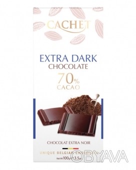
Бельгийский шоколад премиум класса Cachet (Кашет) экстра черный 70% какао. Насл. . фото 1