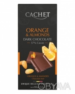 
Бельгийский шоколад премиум класса Cachet (Кашет) черный 57% какао с апельсином. . фото 1