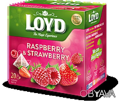 
Чай с малиной и клубникой Loyd Raspberry&Strawberry 20 пирамидок (40г) Польша М. . фото 1