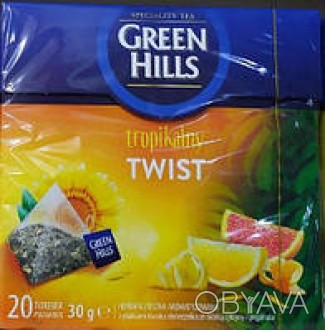 
Чай зеленый Green Hills Twist тропический 20 пирамидок Польша
 . . фото 1
