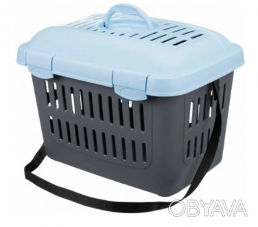 Переноска для животных Trixie Midi-Capri до 5 кг, синяя 44x33x32 см.• пластик• о. . фото 1