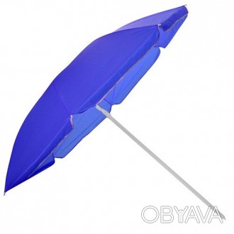 Зонт пляжный круглый однотонный с чехлом d1.8м Stenson MH-2685 СинийЗонт пляжный. . фото 1
