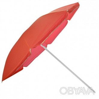 Зонт пляжный круглый однотонный с чехлом d1.8м Stenson MH-2685 КрасныйЗонт пляжн. . фото 1