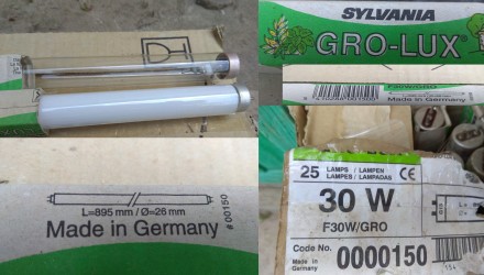 Продам новые лампы Sylvania 30w made in Germany, розетки G13. 
Длинна и диаметр. . фото 2