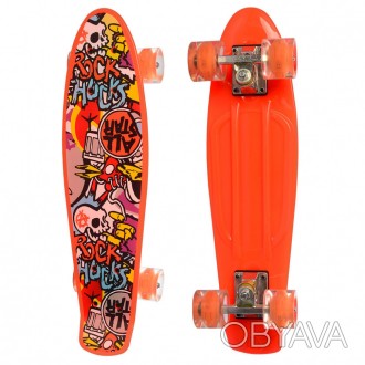 Скейт Penny board MS 0749-5 — это уменьшенный вариант скейтборда для активного о. . фото 1