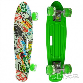Скейт Penny board — это уменьшенный вариант скейтборда для активного отдыха и бы. . фото 1
