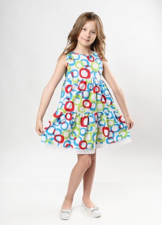 Летнее платье для девочек от производителя.
Размеры на рост 122. 128. 134. 140 с. . фото 2