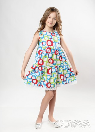 Летнее платье для девочек от производителя.
Размеры на рост 122. 128. 134. 140 с. . фото 1