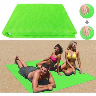 Пляжная подстилка анти-песок Sand Free Mat | пляжный коврик | коврик для пикника. . фото 2