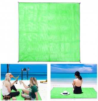 Пляжная подстилка анти-песок Sand Free Mat | пляжный коврик | коврик для пикника. . фото 6