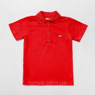 Детская футболка поло для мальчика красная. Данная новинка от ТМ SmileTime выпол. . фото 2