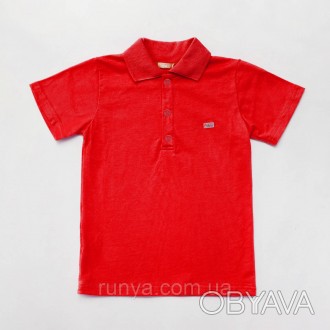 Детская футболка поло для мальчика красная. Данная новинка от ТМ SmileTime выпол. . фото 1