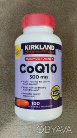 Посилений коензим Q10 (300 мг/1 табл.) Kirkland (США). 
Капсули м'які, жел. . фото 1