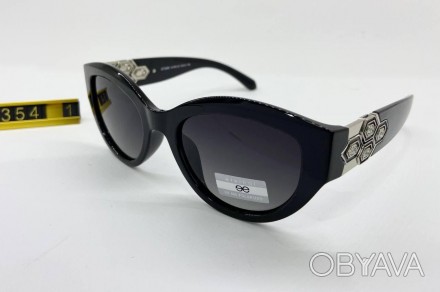 Cолнцезащитные очки женские с поляризацией классика элегантные черные, коричневы. . фото 1