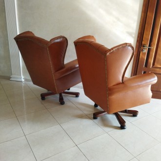 Нове шкіряне крісло для керівника GK.
Каретна стяжка, ручна робота. Шикарний ви. . фото 9