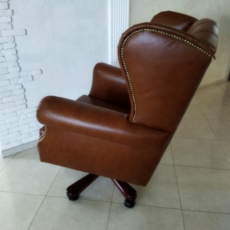 Нове шкіряне крісло для керівника GK.
Каретна стяжка, ручна робота. Шикарний ви. . фото 7