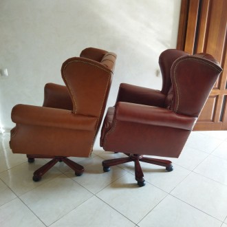 Нове шкіряне кабінетне крісло для керівника GK.
Каретна стяжка, ручна робота. О. . фото 9
