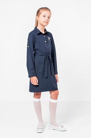 Модное школьное платье для девочки
Длина рукава регулируется.
Застёгивается на к. . фото 5