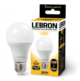 LED лампа с акуст. датчиком LEBRON L-A60, 10W, Е27, 4100K, 900Lm. Дніпро. фото 1
