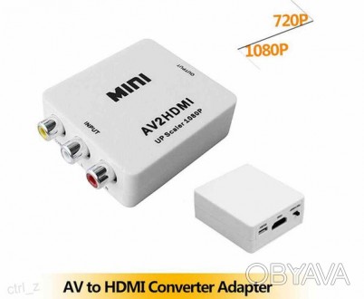 Мини AV2 HDMI композитный RCA CVBS AV к HDMI конвертер адаптер разъем DVD 720P 1. . фото 1